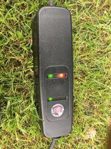 Level 2 Battery Charger Fiat 500e charger red lamps